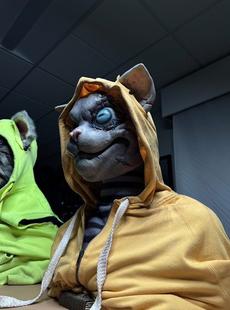 Nip mask worn — angled